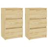 Rustic Bedside Cabinets 2 pcs - Solid Pine Wood | HipoMarket