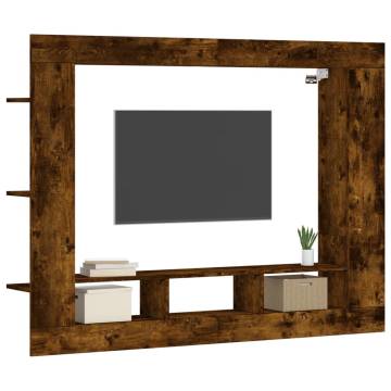 Stylish Smoked Oak TV Cabinet - 152x22x113 cm | Hipo Market