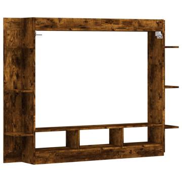 Stylish Smoked Oak TV Cabinet - 152x22x113 cm | Hipo Market