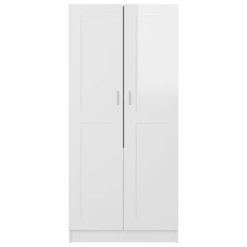 High Gloss White Wardrobe - Stylish Storage Solution