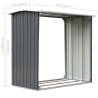 Durable Garden Log Storage Shed - Galvanised Steel 172x91 cm