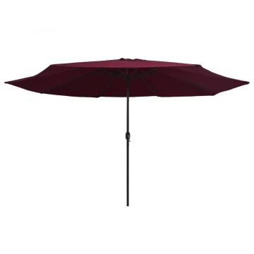 Outdoor Parasol 400 cm Bordeaux Red - Durable & Stylish Shade