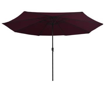 Outdoor Parasol 400 cm Bordeaux Red - Durable & Stylish Shade