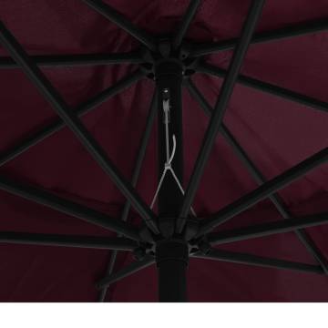 Outdoor Parasol 400 cm Bordeaux Red - Durable & Stylish Shade