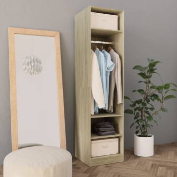 Sonoma Oak Wardrobe - Compact Design | Hipo Market