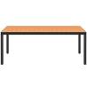 Brown Garden Table 185x90 cm - Durable Aluminium & WPC