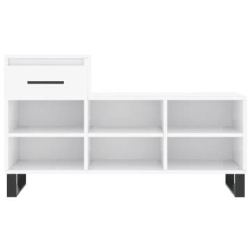 High Gloss White Shoe Cabinet | Durable & Stylish Storage