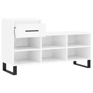 High Gloss White Shoe Cabinet | Durable & Stylish Storage