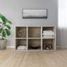 Stylish Book Cabinet/Sideboard in White & Sonoma Oak - 66x30x98 cm