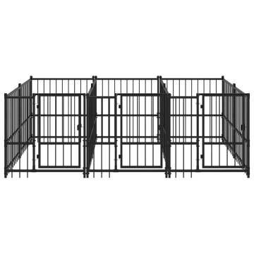 Outdoor Dog Kennel Steel 5.63 m² | Secure & Comfortable