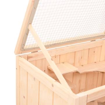 Hamster Cage 55x40x80 cm - Sturdy Solid Wood Fir Home