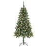 Artificial Pre-lit Christmas Tree with Pine Cones - 150 cm