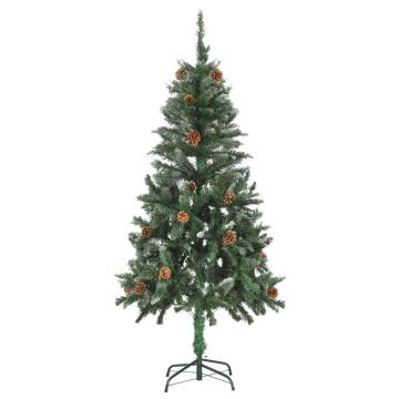 Artificial Pre-lit Christmas Tree with Pine Cones - 150 cm