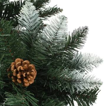 Artificial Pre-lit Christmas Tree with Pine Cones - 150 cm