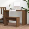 Dressing Stool Brown Oak 70x35x45 cm | Hipomarket UK