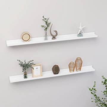 White Wall Shelves (2 pcs) - 100x9x3 cm | Hipo Market