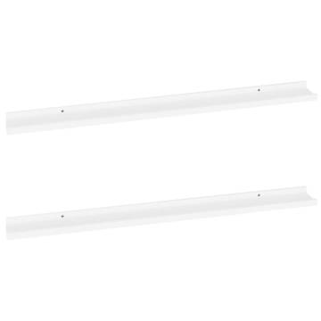 White Wall Shelves (2 pcs) - 100x9x3 cm | Hipo Market