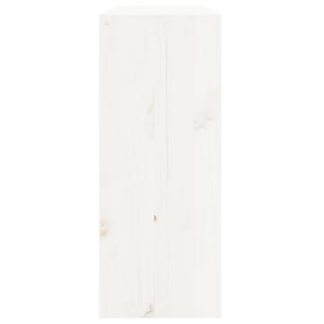 Wine Cabinet White - Solid Wood Pine | Stylish Storage Solution