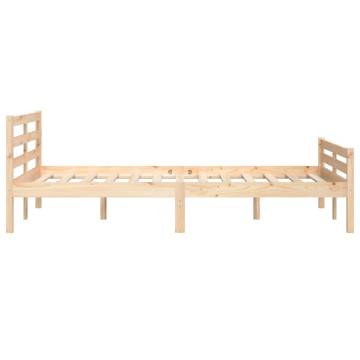 Solid Wood Bed Frame 140x200 cm - Modern & Sturdy Design