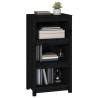 Book Cabinet Black 50x35x97 cm - Solid Pine Wood Storage