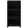 Book Cabinet Black 50x35x97 cm - Solid Pine Wood Storage