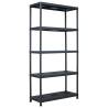 Storage Shelf Rack Black 260 kg 90x40x180 cm Plastic Size 90 x 40 x 180 cm Quantity in Package 1 Amount 