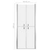 Shower Door Frosted ESG 91x190 cm - Stylish & Functional