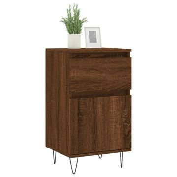 Stylish Brown Oak Sideboard - 40x35x70 cm Engineered Wood