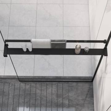 Black Aluminium Shower Shelf for Walk-in Shower - 80 cm