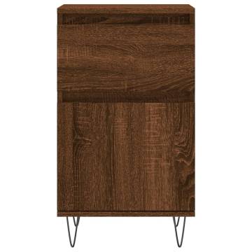 Stylish Brown Oak Sideboard - 40x35x70 cm Engineered Wood