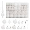 111 Piece Christmas Bauble Set White Polystyrene Colour white Quantity in Package 111 