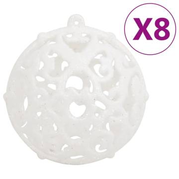 111 Piece White Christmas Bauble Set - Shatterproof & Stylish