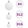 111 Piece White Christmas Bauble Set - Shatterproof & Stylish