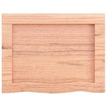 Wall Shelf Light Brown - Solid Wood Oak | HipoMarket