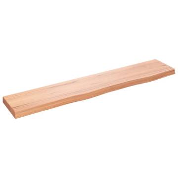 Light Brown Wall Shelf - Solid Oak, 100x20x4 cm | Hipomarket