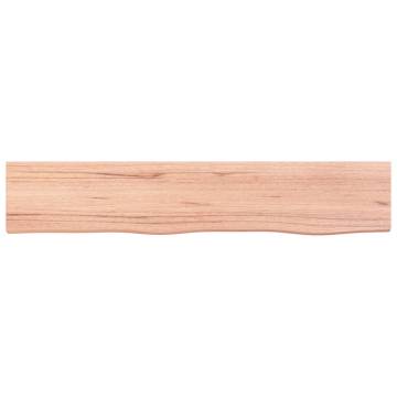 Light Brown Wall Shelf - Solid Oak, 100x20x4 cm | Hipomarket