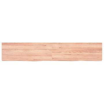 Light Brown Wall Shelf - Solid Oak Wood 160x30 cm | HiPoMarket