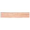 Light Brown Wall Shelf - Solid Oak Wood 160x30 cm | HiPoMarket