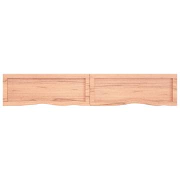 Light Brown Wall Shelf - Solid Oak Wood 160x30 cm | HiPoMarket