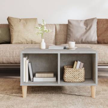 Scandinavian Concrete Grey Coffee Table - 60x50 cm | Hipomarket