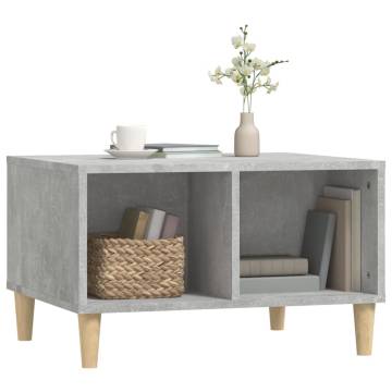 Scandinavian Concrete Grey Coffee Table - 60x50 cm | Hipomarket