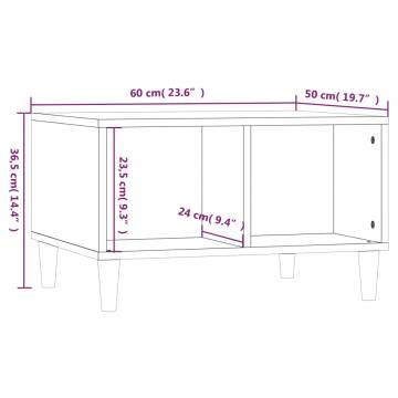 Scandinavian Concrete Grey Coffee Table - 60x50 cm | Hipomarket