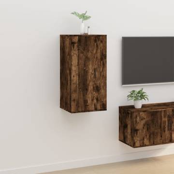 Wall Mounted TV Cabinet Smoked Oak - Stylish & Functional