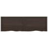 Wall Shelf Dark Brown - Solid Oak Wood, 160x50 cm | HipoMarket