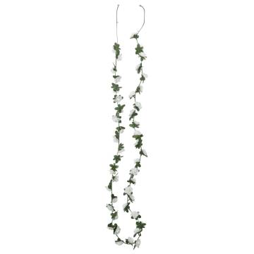 Artificial Flower Garlands 6 pcs White 240 cm - Hipomarket