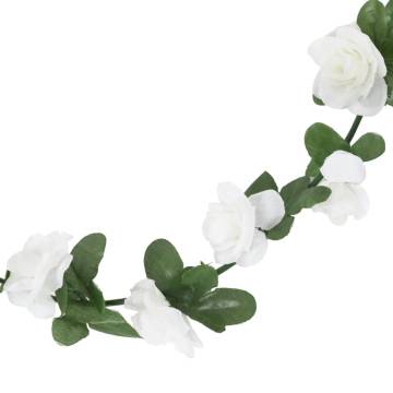 Artificial Flower Garlands 6 pcs White 240 cm - Hipomarket