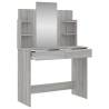 Elegant Grey Sonoma Dressing Table with Mirror - 96x39x142 cm