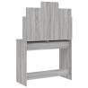 Elegant Grey Sonoma Dressing Table with Mirror - 96x39x142 cm