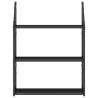 3-Tier Wall Shelf Black 60x21x78.5 cm | Stylish Storage Solution