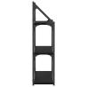 3-Tier Wall Shelf Black 60x21x78.5 cm | Stylish Storage Solution